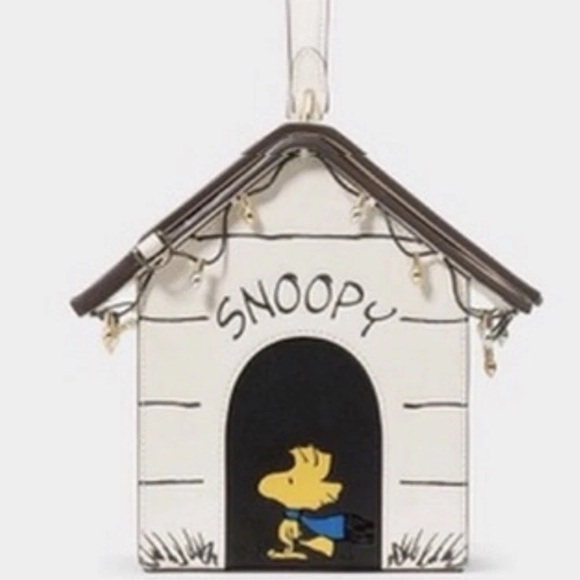 Kate Spade X Peanuts Snoopy 3D Dog House Crossbody Novelty Purse NWT Woodstock - Picture 3 of 7